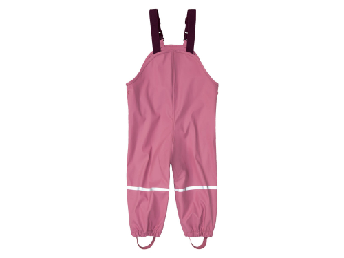 Напівкомбінезон-дощовик на флісовій підкладці для дівчинки Lupilu 378006 098-104 см (2-4 years) рожевий  75061