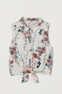 Блузка на зав'язках для дівчинки H&M 0867837-004 170 см (14-15 years) Різнобарвний  80273