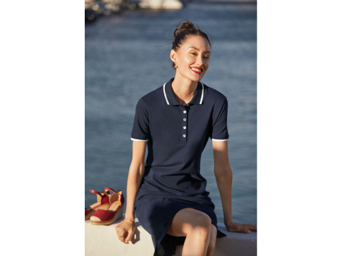 Сукня (плаття) XS   -поло (polo) з бавовняного піке для жінки Esmara 371655 темно-синій 87816
