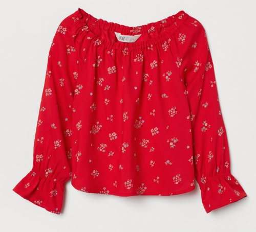 Блузка  для дівчинки H&amp;M 0678791010 164 см (13-14 years) червоний 64259