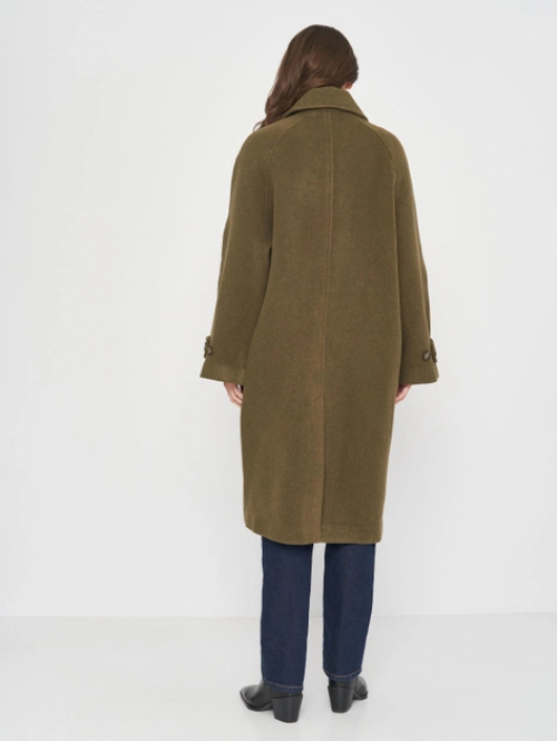 Пальто з додаванням шерсті для жінки H&amp;M 0910642-001 40 / L хакі  79826