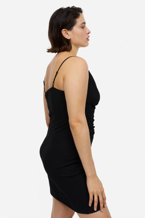 Плаття в рубчик для жінки H&amp;M 1154864-001 36 / S чорний  80936