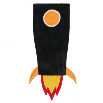 Плед кокон плюшевий дитячий ракета для хлопчика Meradiso 320870 48 х 135 см чорний 66916