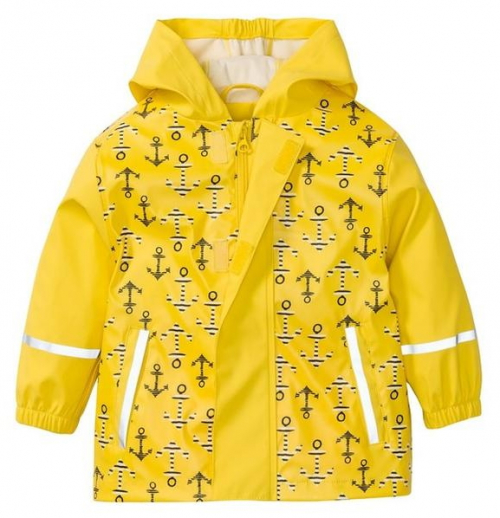 Куртка-дощовик водовідштовхувальна та вітрозахисна для хлопчика Lupilu 318373 086-92 см (12-24 months) жовтий 76236