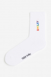 Шкарпетки    махра з широкою резинкою для жінки H&M 1072353-059 розмір взуття 40-42 білий 80808