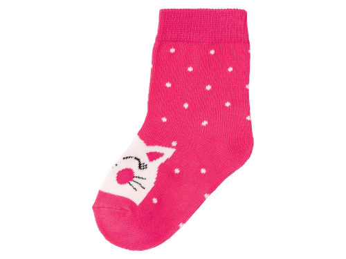 Шкарпетки бавовняні для дівчинки Lupilu 370250 розмір взуття 23-26 (2-4 years) малиновий 73526