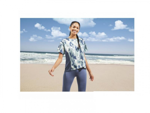Спортивна футболка оверсайз з сітчатою вставкою для жінки Crivit 409656 36 / S Різнобарвний  78989