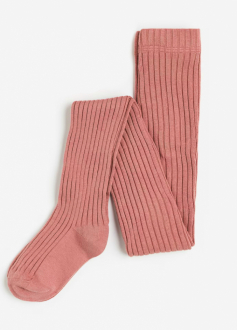 Колготки 074 см (6-9 months)   бавовняні в рубчик для дівчинки H&M 1083839-6 бордовий 91356
