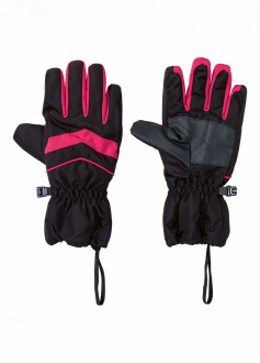 Перчатки водовідштовхуючі та вітрозахисні для дівчинки Crivit 393087-д розмір перчаток 5 (7-9 years, 128-134 см) чорний  76899