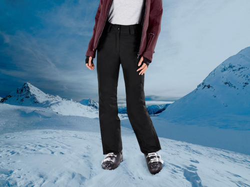 Гірськолижні штани спорт сноуборд утеплені для жінки Crivit 363596 38 / S-M (EU) чорний 72637