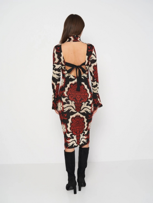 Плаття приталеного крою з декольте на спині для жінки H&amp;M 1153680-6 40 / L (EU) Різнобарвний  80549