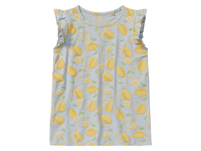 Футболка (звич.) з рюшами для дівчинки Lupilu 437249 122-128 см (6-8 years) сірий  89792