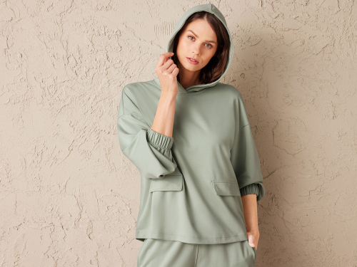 Худі щільний трикотаж для жінки Esmara 447160 34 / XS зелений  88540