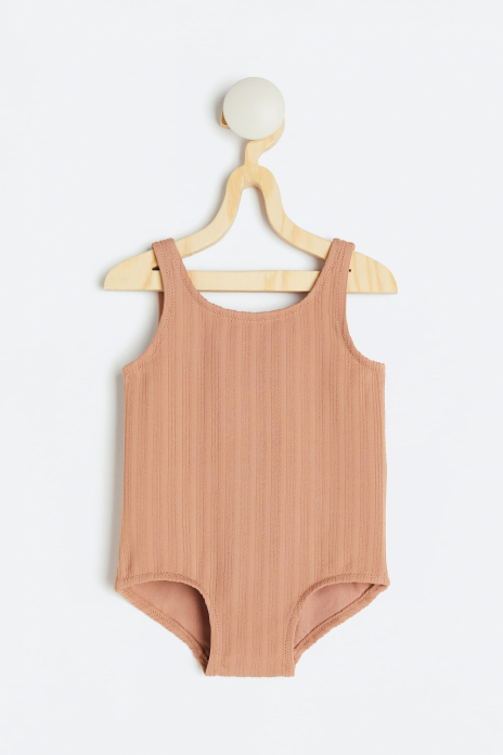 Купальник закритий 074 см (6-9 months)   на підкладці для дівчинки H&amp;M 0744243-012 коричневий 91968
