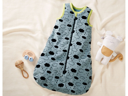 Спальний мішок велюровий утеплений для хлопчика Lupilu 342214 074-86 см (6-18 months) блакитний 73645