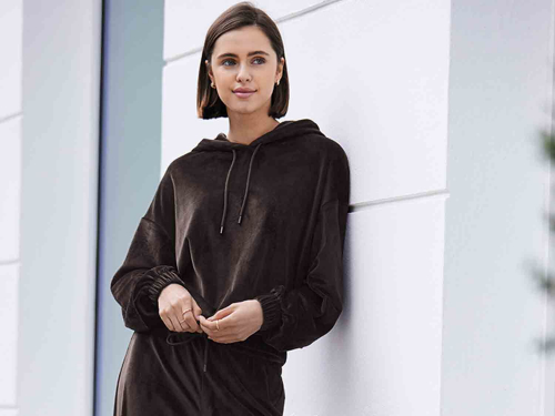 Худі XS   велюрове для жінки Esmara 421496 коричневий 83844