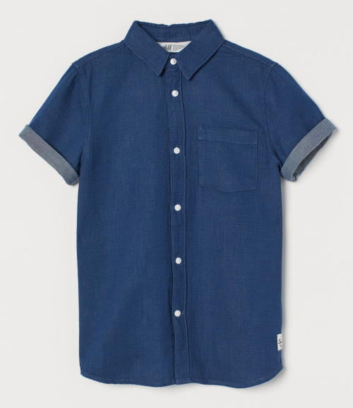 Рубашка  для хлопчика H&amp;M 0717810009 140 см (9-10 years) темно-синій 63981