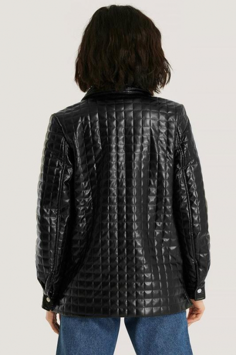 Куртка зі штучної шкіри  для жінки NA-KD 1018-005201-0002 34 / XS чорний 63743