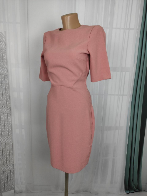 Плаття XL   приталене на блискавці ззаду для жінки H&amp;M 0429942006 рожевий 61775