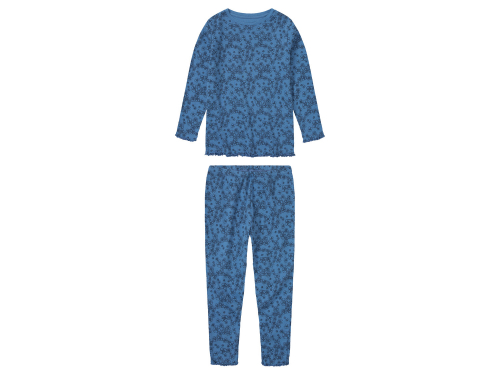 Піжама 098-104 см (2-4 years)   (лонгслів і штани) для дівчинки Lupilu 439539 синій 89492