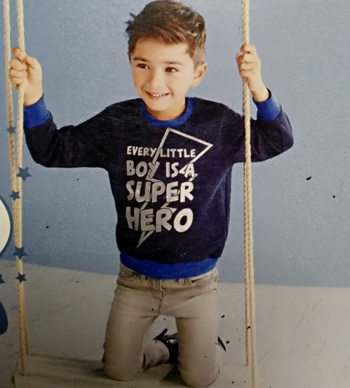 Світшот з начосом для хлопчика Lupilu 293629 110-116 см (4-6 years) темно-синій 72518