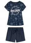 Піжама (футболка і шорти) для дівчинки Pepperts 382217 122-128 см (6-8 years) темно-синій  79676