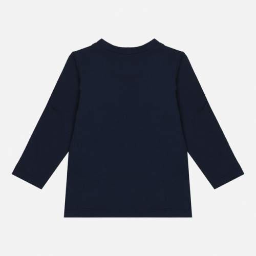 Футболка-лонгслів 134-140 см (8-10 years)   бавовняна трикотажна для хлопчика H&amp;M 0503569-001 темно-синій 85554