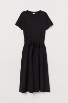 Плаття зі знімним поясом для жінки H&M 0825550-001 38 / M чорний  80610