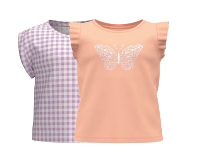Футболка (звич.) набір 2 шт. для дівчинки Lupilu 405717-3 110-116 см (4-6 years) Різнобарвний  90136