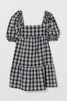Плаття ампірного силуету для жінки H&M 0903868-001 36 / S чорно-білий  80574