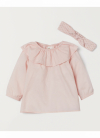 Блузкая та пов'язка для дівчинки H&M 0773767-001 086 см (12-18 months) рожевий  80272