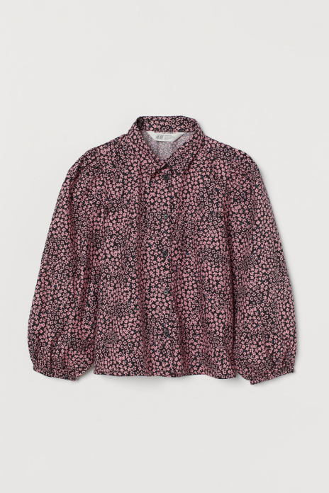 Блузка бавовняна для дівчинки H&amp;M 0925542-001 146 см (10-11 years) рожевий  78027