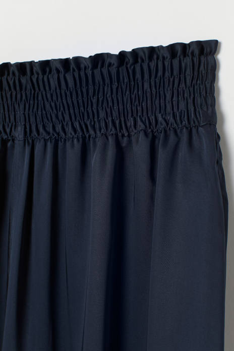 Штани з віскозою для жінки H&amp;M 0777018-001 34 / XS темно-синій  80295