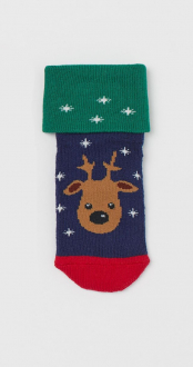Шкарпетки 16-18   махрові з силіконовими вставками для хлопчика H&M 0868817-009 темно-синій 82328
