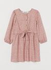 Плаття з віскозою для дівчинки H&M 0813541-002 104 см (3-4 years) рожевий  75608