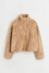 Свитер зі штучної овчини для жінки H&M 1008667-011 36 / S коричневий  86555