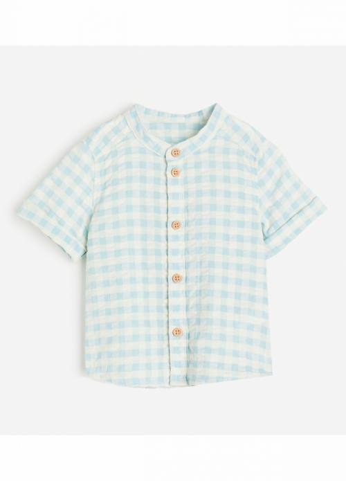 Рубашка 086 см (12-18 months)   з коротким рукавом для хлопчика H&amp;M 1134180-001 блакитний 81029