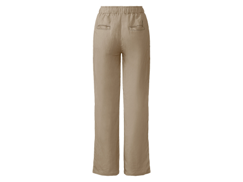Штани (брюкі) із конопляного матеріалу для жінки Esmara 400124 34 / XS (EU) бежевий  87638