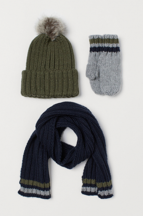 Шапка + шарф + рукавиці  для хлопчика H&amp;M 0780901003 обхват 50-51 (92-104 см) Різнобарвний 62437
