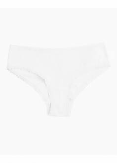 Трусики-хіпстери з мікрофібри з мереживом для жінки H&M 0782734-008 38 / M білий  87013