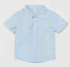 Рубашка    подовжена спина для хлопчика H&M 0760907001 056 см (1-2 months) блакитний 63621
