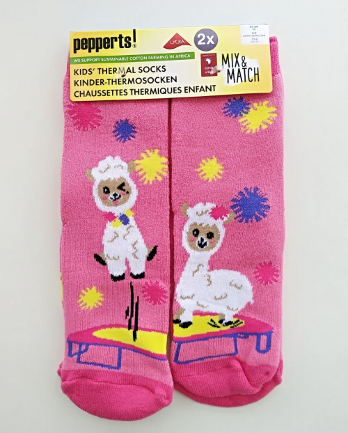 Термошкарпетки 2 пари  для дівчинки Pepperts 362276 розмір взуття 31-34 (8-11 years) рожевий 69021