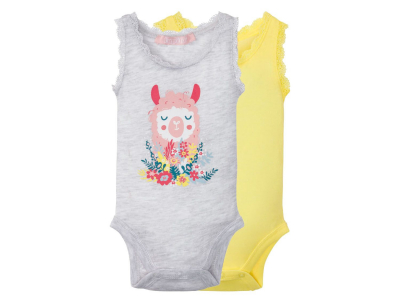 Боді 062-68 см (2-6 months)   набір 2 шт. мереживні для дівчинки Lupilu 348042 Різнобарвний 68454
