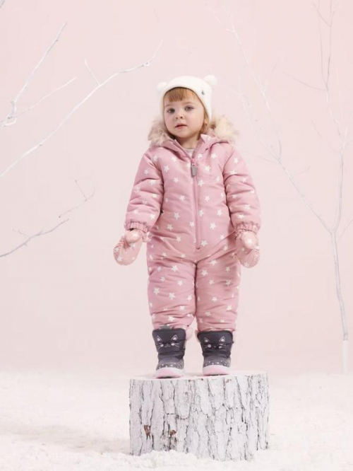 Теплий комбінезон 056-62 см (1-3 months)   водовідштовхувальний та вітрозахисний для дівчинки Sinsay 8349N-35X-U56 рожевий 89626