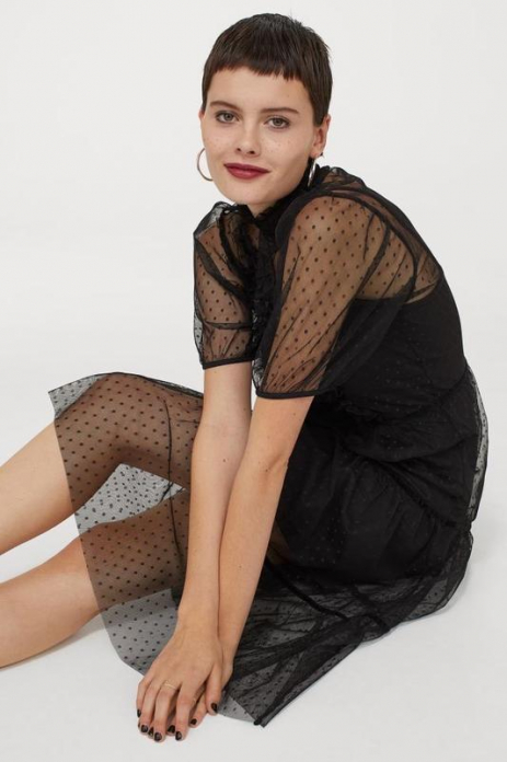 Плаття подвійне для жінки H&amp;M 0949587-001 40 / L чорний  82460