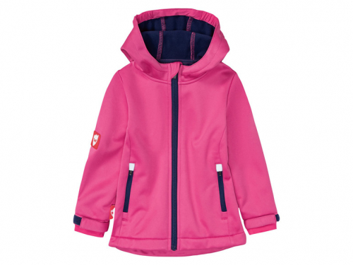 Куртка Softshell 086-92 см (12-24 months)   водовідштовхувальна та вітрозахисна для дівчинки Lupilu 375429 малиновий 85422
