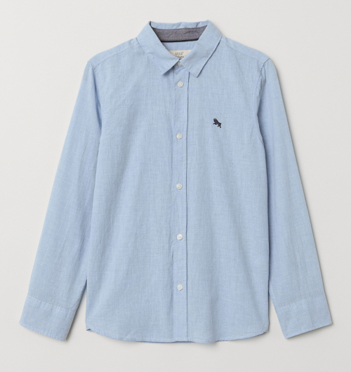 Рубашка  для хлопчика H&amp;M 0568174046 098 см (2-3 years) блакитний 60019