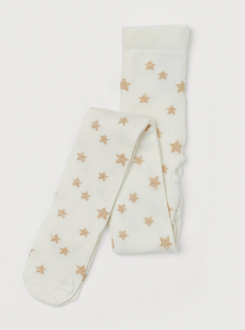 Колготки 098-104 см (2-4 years)   з люрексовою ниткою для дівчинки H&M 0619739-064 білий 91435
