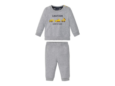 Костюм (світшот і штани) для хлопчика Lupilu 362718 074-80 см (6-12 months) сірий  77448
