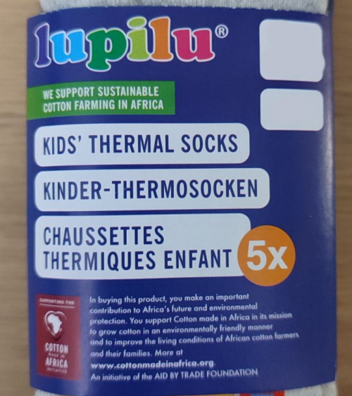 Термошкарпетки набір 5 пар. для хлопчика Lupilu 363012 розмір взуття 19-22 (1-2 years) Різнобарвний  78241